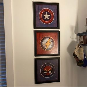 Superhero wall art